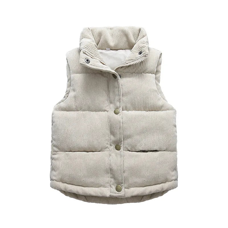 Winter Baby Boys Warm Thicken Vest Cotton Waistcoat Outerwear Kids Clothes Coat Autumn Children Jackets Toddler Girls Vest Tops