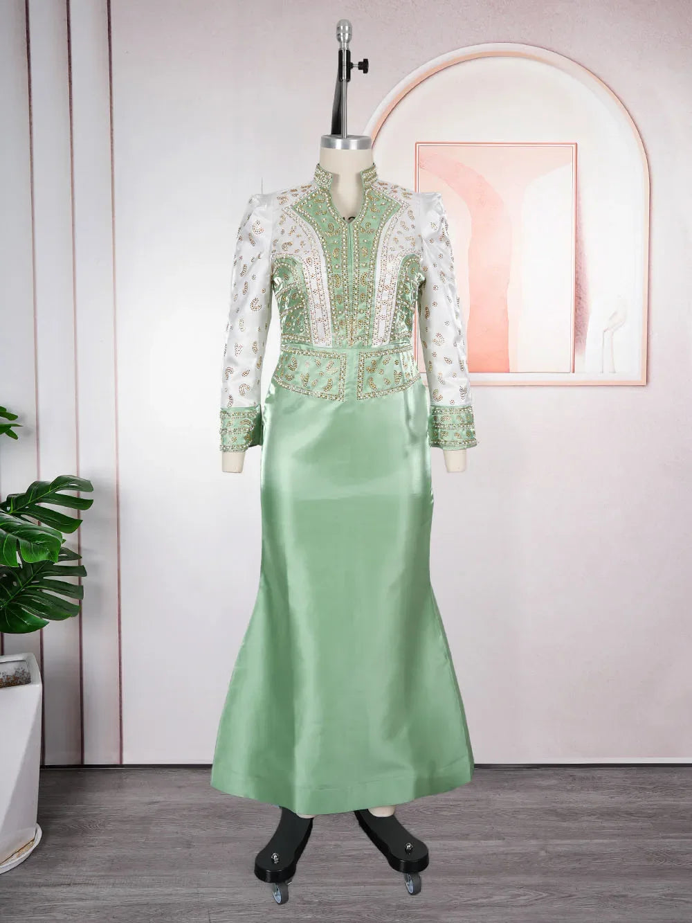Maxy Plus Size Evening Dresses for Women African Luxury Gown Elegant Muslim Wedding Party Long Dress Ankara Ladies Clothing Outfits