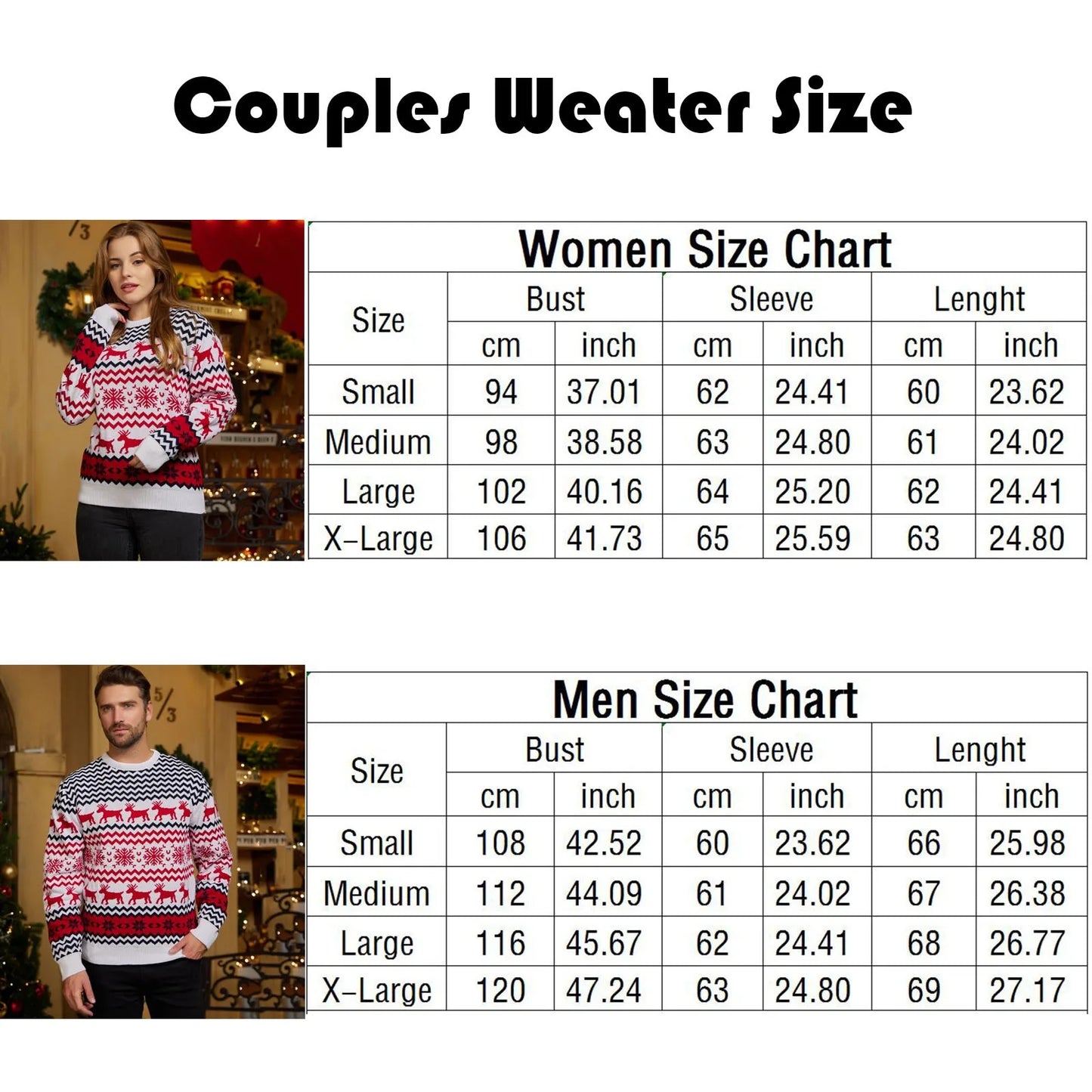 Maxy Autumn And Winter Couples Matching Sweater Set Family Matching Outfits Men Women Maxy Snowflake Christmas Love Tops Clothes 4