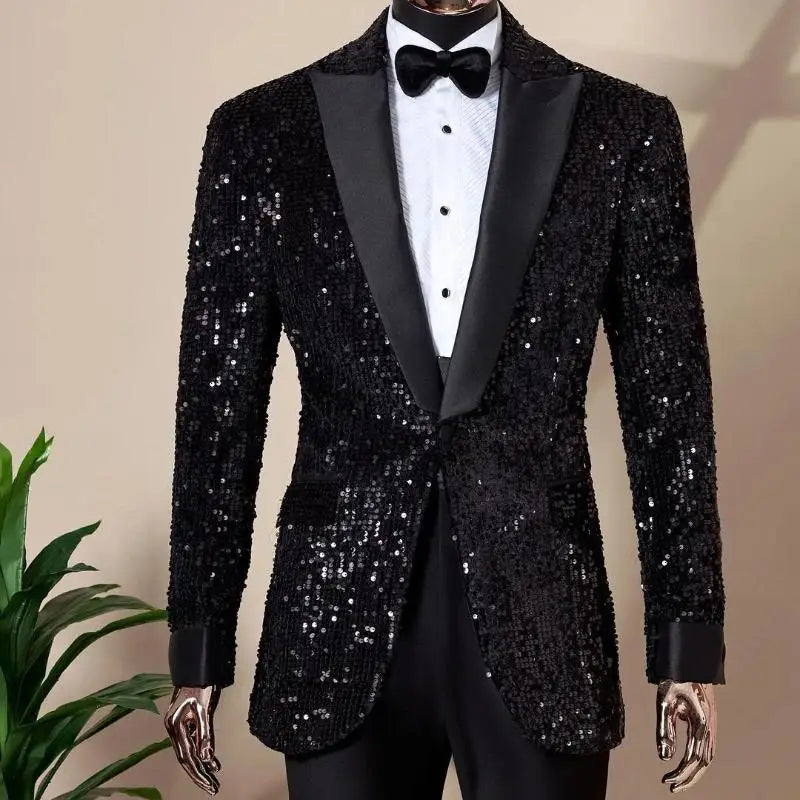 Visco Blazer Suit for Men 2 Piece Outfit Set Suits High Quality 2024 Pants Men's Clothing Fashion Tuxedo Jackets coats