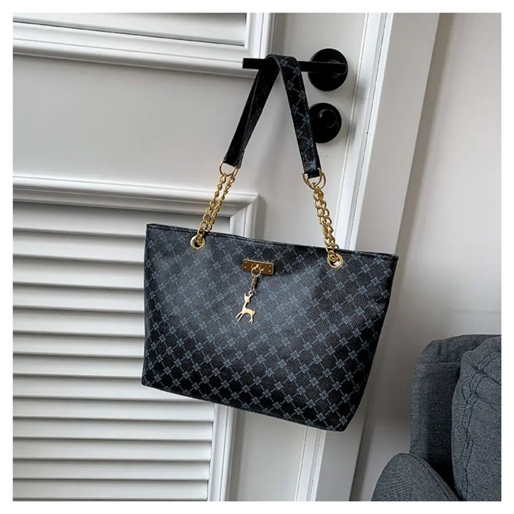 Maxy Women Luxury Design Tote Bag Large Capacity Handbag Fashion Printing Shoulder Bag Trendy New Shopping Bag Purse