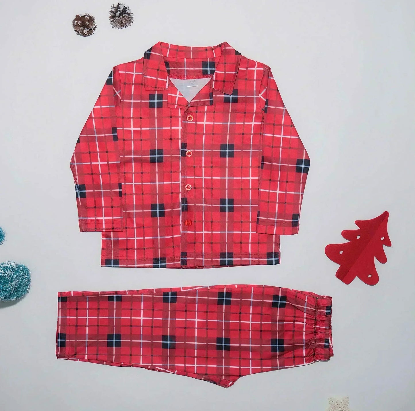 Maxy New Christmas Family Look Plaid Print Mom Dad Kids Matching Pajamas Set Baby Dog Romper Boys Girls Clothes Warm Soft Pyjama