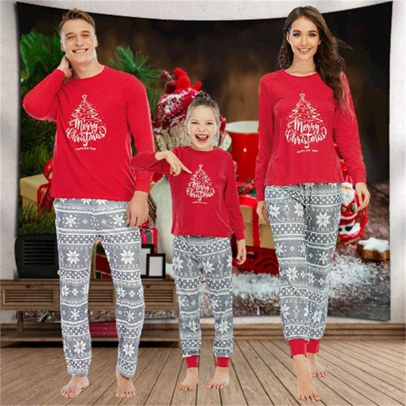 Maxy Christmas Family Matching Clothes Mother Daughter Pajamas Father Son Sleepwear Kids Adult Xmas Costume Pajamas Party Clothing