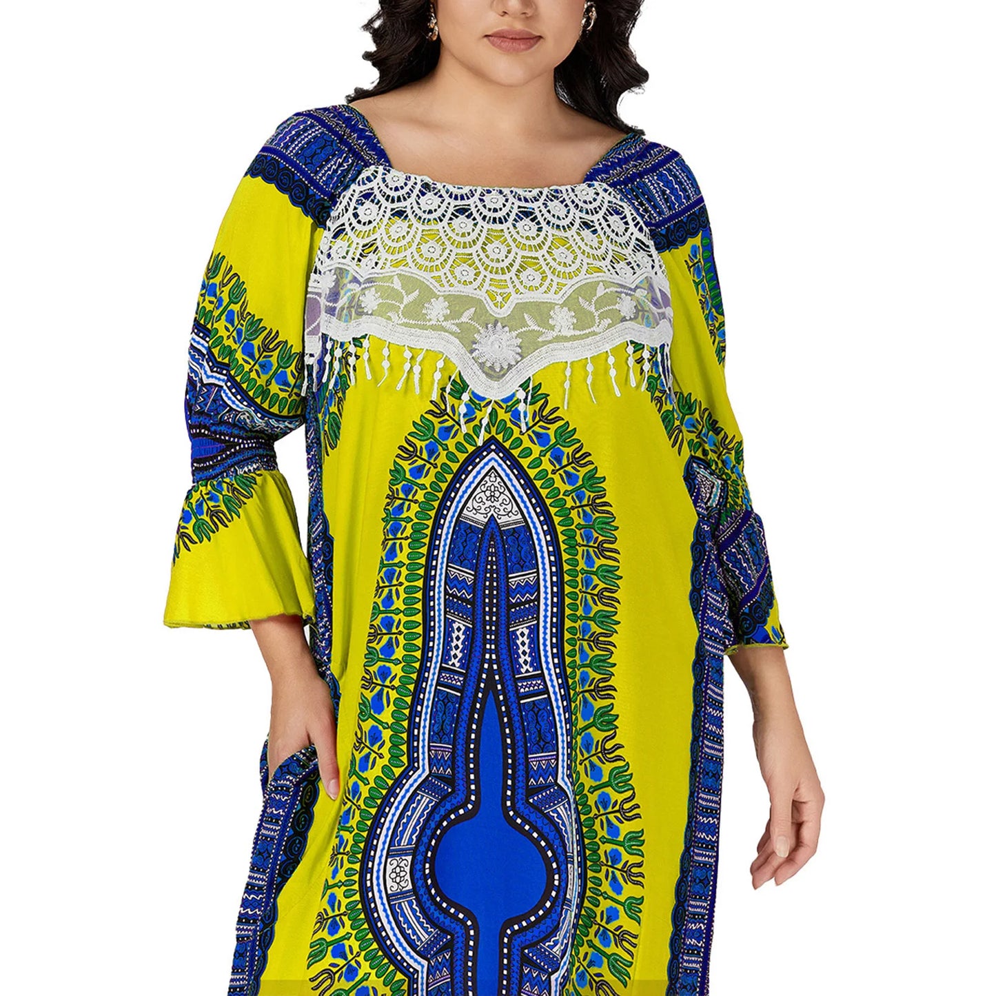 Maxy Plus size Moroccan Traditional Dress cotton Abaya marocain Kaftan African Beach Home Dashiki Loungewear African Dresses For Women