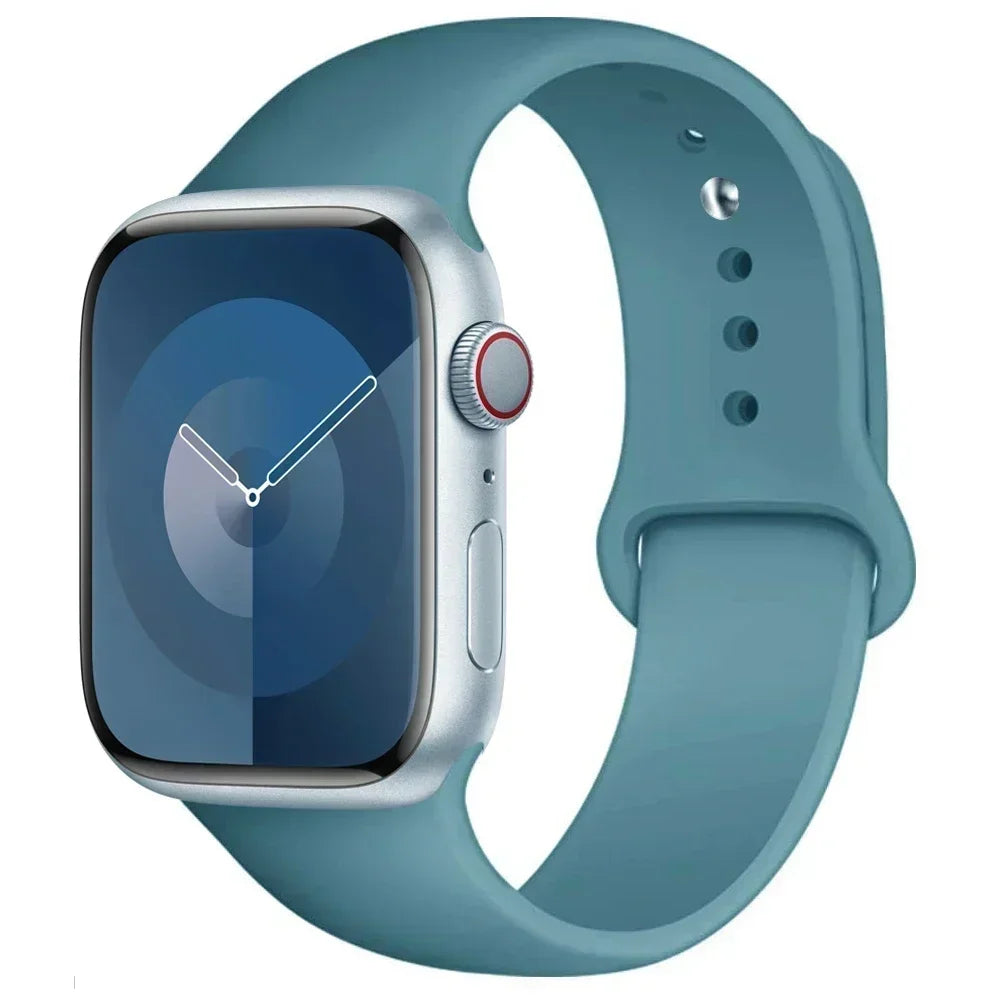 Maxy Silicone Band For Apple Watch strap 44mm 45mm 40mm 41mm 42-46mm sport bracelet iwatch series 8 7 6 5 4 9 10 11 SE-Ultra 2/3 49mm