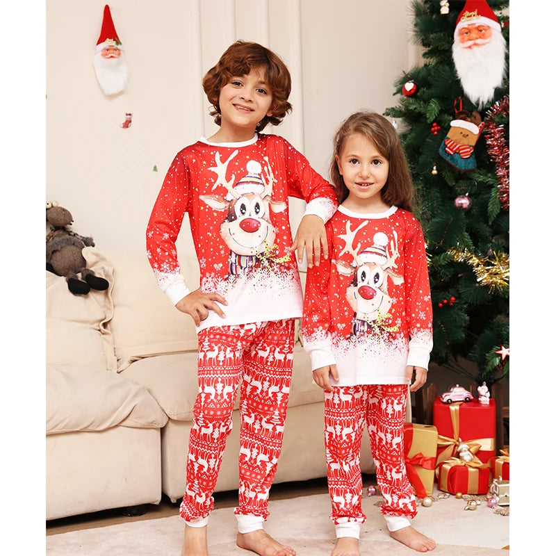 Momsey Christmas Family Matching Pajamas 2024 New Xmas Pjs Long Sleeve Adult Kids Couples Daddy Mommy Me Daughter Pyjamas Dog Clothes