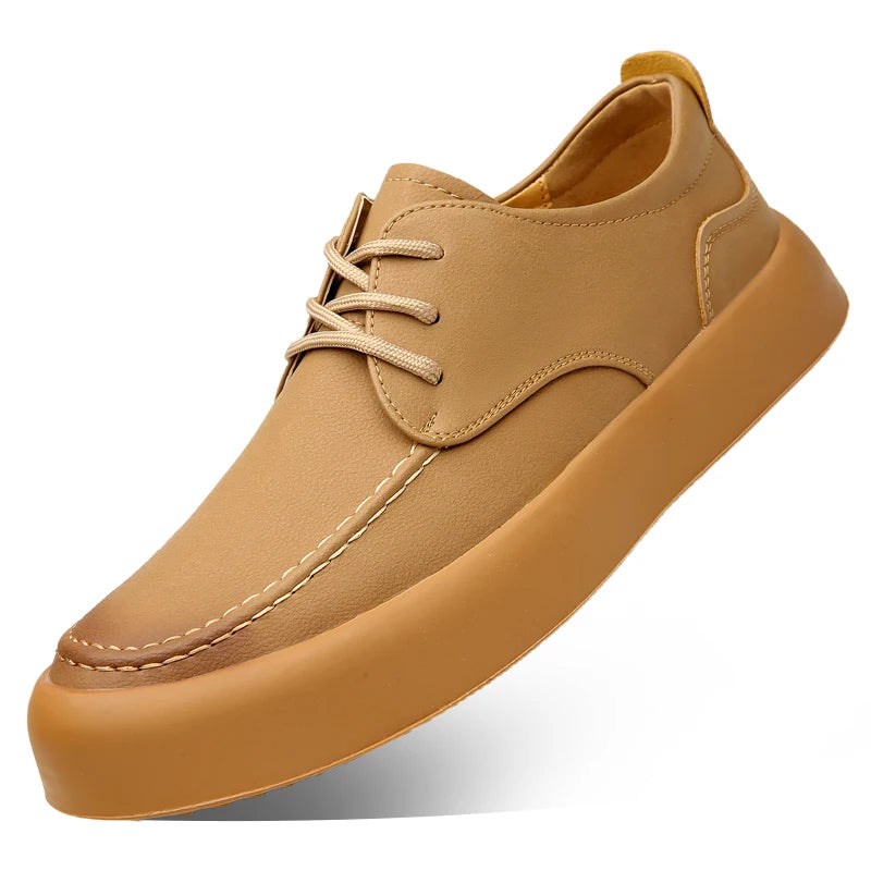 Amay Genuine Leather Men Formal Shoes Italian Lace Up Casual Shoes Luxury Brand Dress Men's Shoes Moccasins Oxford Shoes Male Hombre