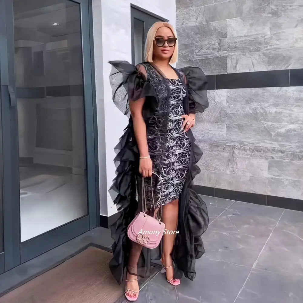 Amay New Arrival African dresses for woman mesh gauze women's beach cape printed underwear summer women dress