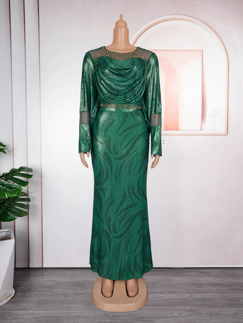 Maxy Party Dresses for Women New Fashion Dashiki Ankara Wedding Evening Gown Elegant Turkey Muslim Maxy Dress