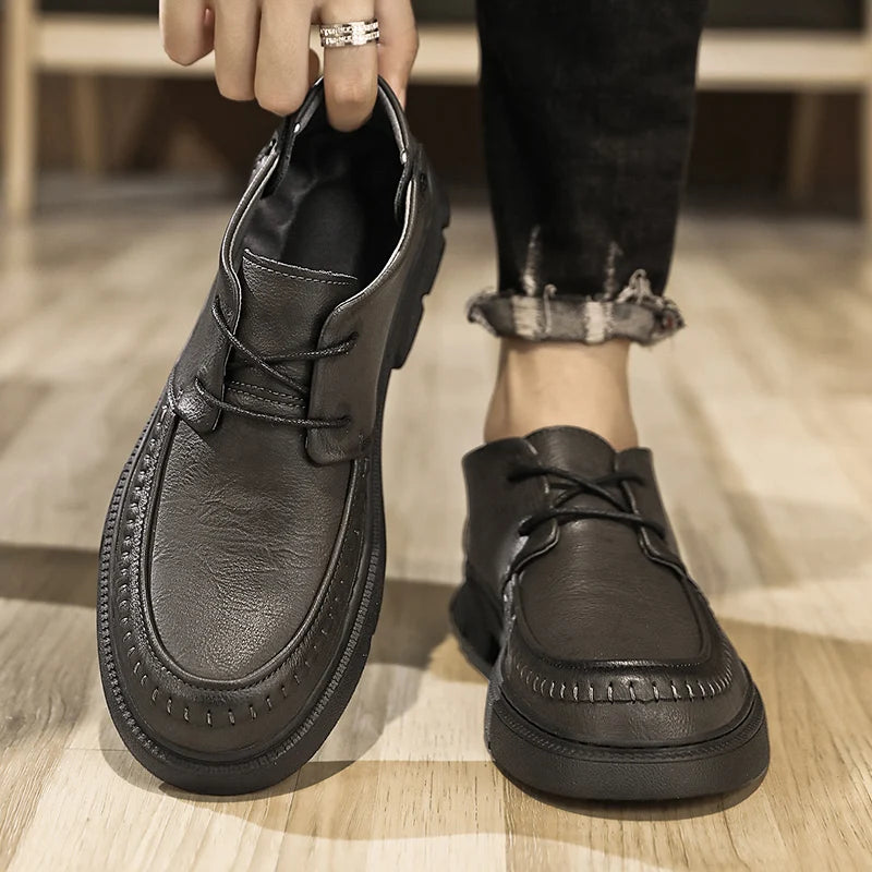 Visco Four Seasons Men's Casual Shoes Retro and high-quality styles Office and Business Outdoor comfortable adult shoes luxury