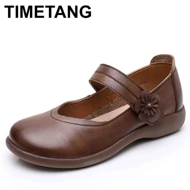Maxy Retro Woman Shoes Soft Casual Female Sneakers Slip-on Shallow Mouth Round Toe Flats Grandma Summer New Slip On Dress Rubber Hook
