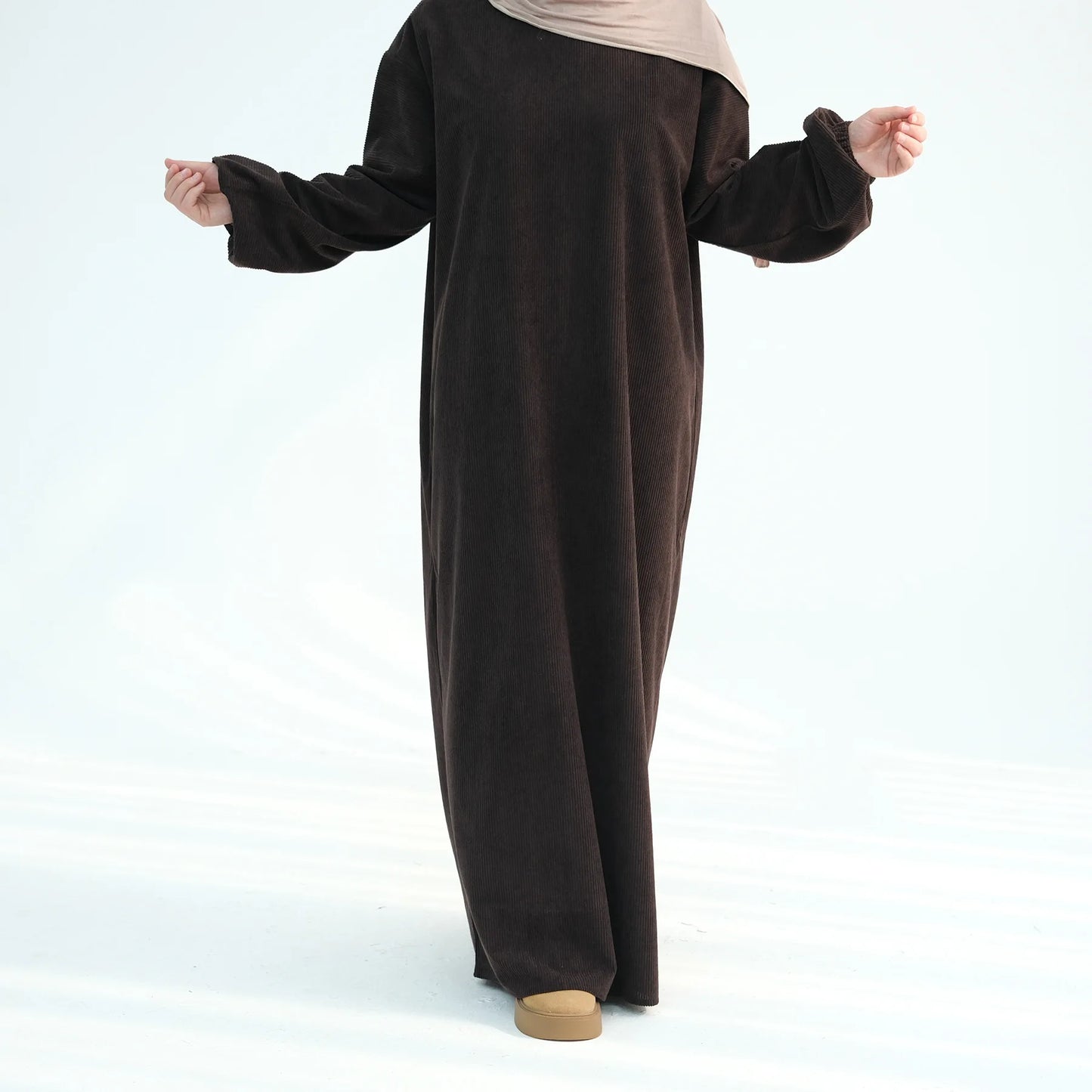 Maxy Closed Abaya Sweatshirt Muslim Dress Plain Casual Abayas for Women Dubai Traditional Turkey Islamic Clothing Kaftan Hijab Robe
