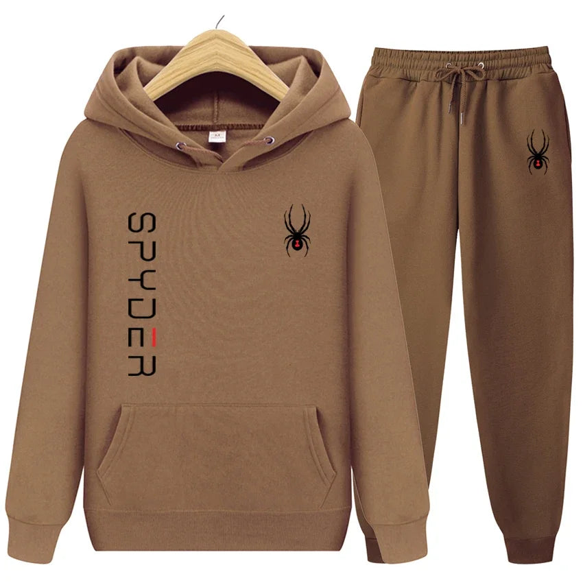 Visco Men Women Hoodie Sweatshirt Tracksuit Set Autumn Winter Men's Hooded Jacket+Pants Suit Male Casual Outfits Joggers Sets