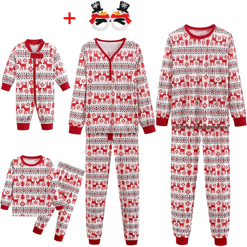 Classic Christmas Pajamas Family Matching Outfits Xmas T-shirt Pants Clothing Set Mother Kids Boys Girls Baby Pijama Loungewear