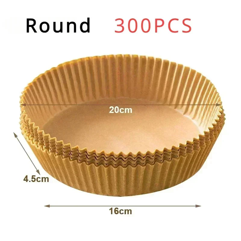 23CM Air Fryer Disposable Baking Paper Liner Non-Stick Mat Steamer Square Round Parchment for Microwave Oven Kitchen Cookers