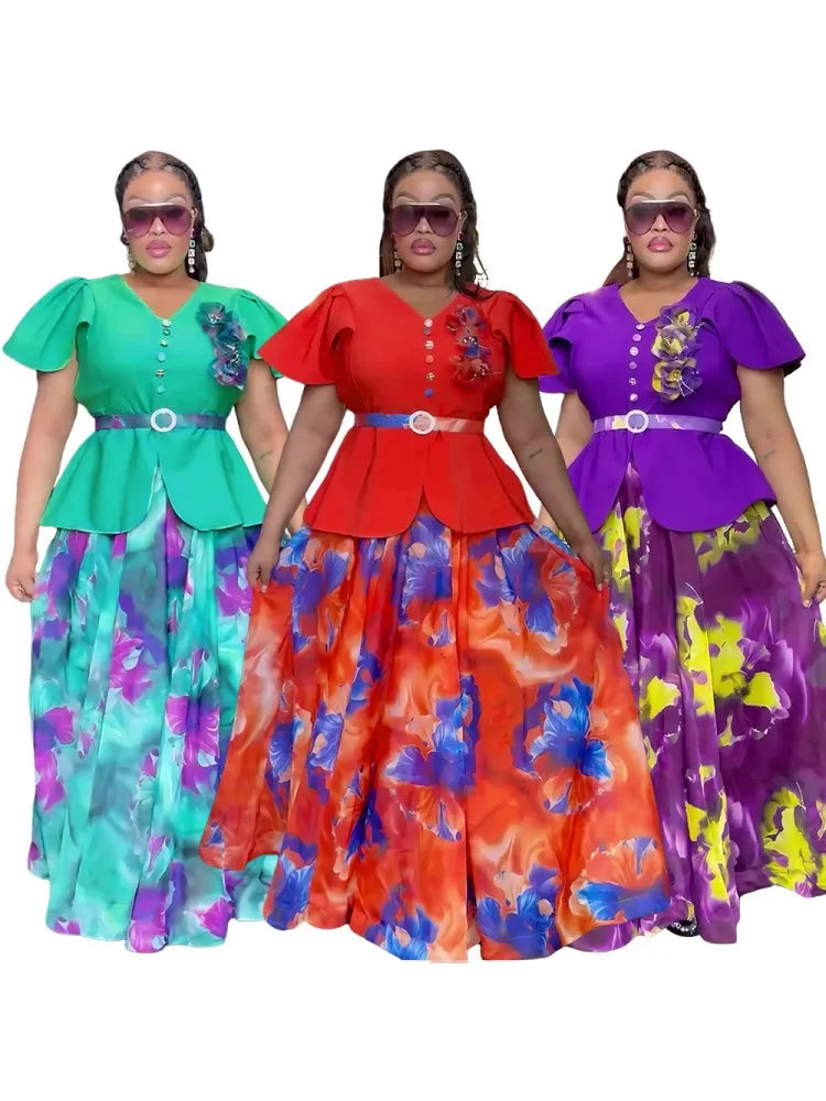Maxy Party Dresses for Women New Fashion Dashiki Ankara Wedding Evening Gown Elegant Turkey Muslim Maxy Dress