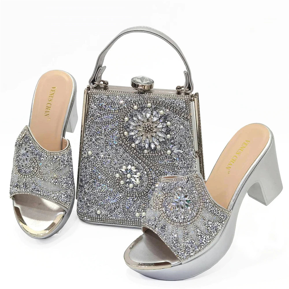 Maxy Shoe and Bag Set New 2024 Women Shoes and Bag Set In Italy wine Color Italian Shoes with Matching Bag