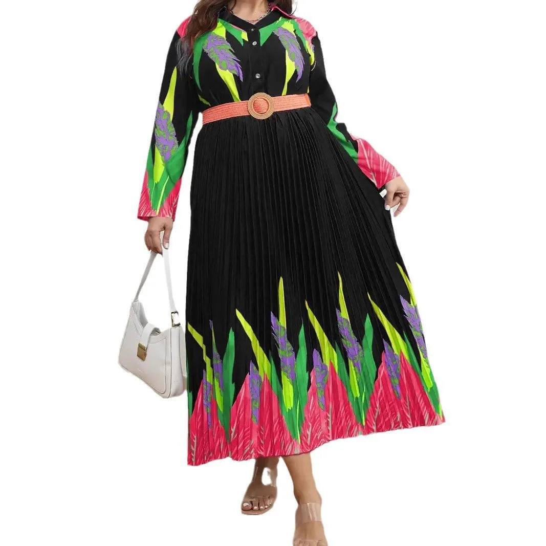 Amay Dresses for Women Elegant Polyester New Muslim Fashion Abayas Dashiki Robe Kaftan Long Sleeve Dress Turkish Africa