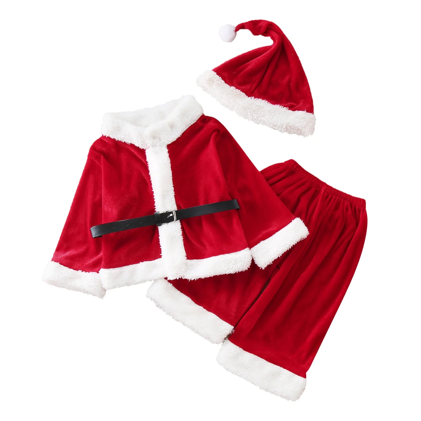 Maxy Christmas Baby Clothes Kids Santa Claus Cosplay Costume Boys Long Sleeve Clothes Toddler Cute Infant Winter Outwear Costumes
