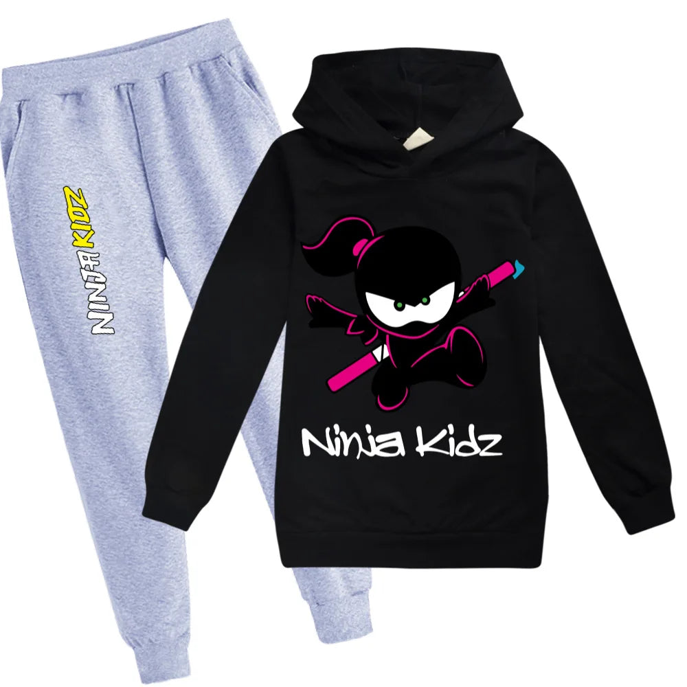 Maxy Fall Boys T Shirts Hoodies 2pcs Sets Toddler Girl Winter Clothes NINJA KIDZ Kids Christmas Clothing Fashion Children Outfits