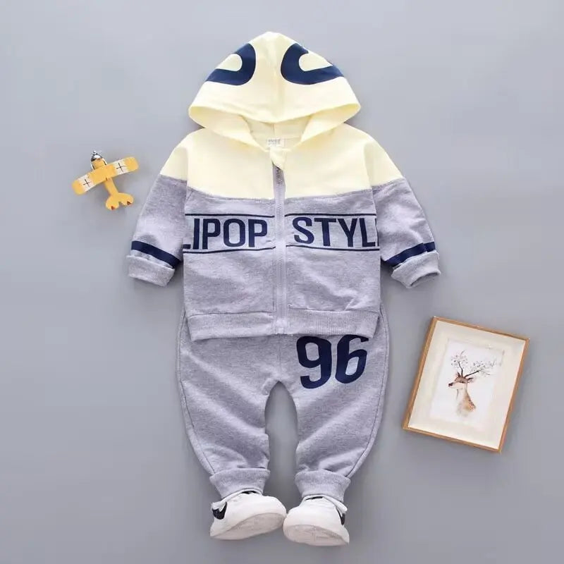 Maxy Kid Boy Clothes Set Children Girls Letter Printed Sweatshirt Top and Pants Bottom 2PCS Suit Baby Long Sleeve Tracksuits