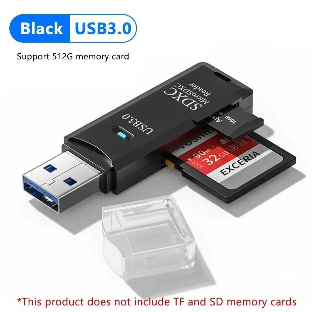 Maxy 2-in-1 Multi Functional USB 3.0 Card ReaderMicro SD TFMemoryCardReaderUSBFlashDrive CardreaderAdapter For PCLaptops Accessories