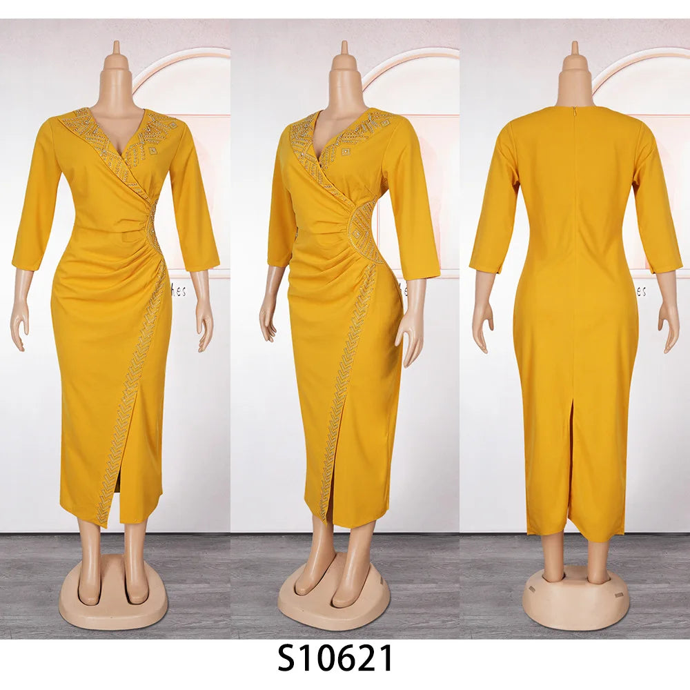 Amay Dresses for Women Plus Size Clothes Elegant Muslim Wedding Party Long Dress Dashiki Ankara Turkey Outfits Gown