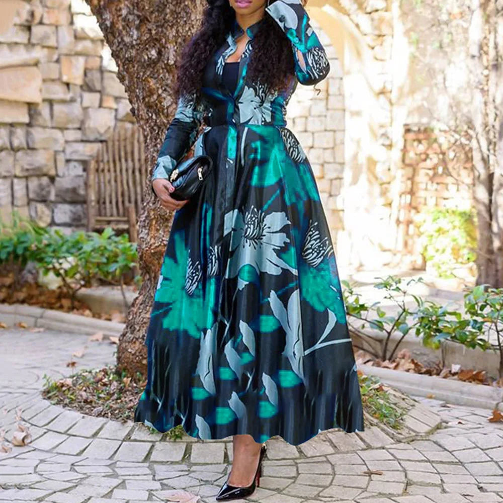 Amay Dress Ankara Dresses for Women Clothes Summer Print Dashiki Party Long Maxy Dress Plus Size Traditional Clothing