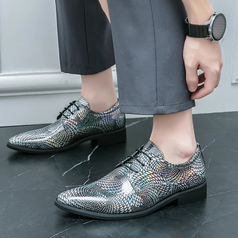 Amay Mens Dress Shoes Men's Formal Original Leather Italian Skin Shoes for Men Elegant Casual Business Luxury Social Male Shoe