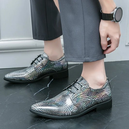 Amay Mens Dress Shoes Men's Formal Original Leather Italian Skin Shoes for Men Elegant Casual Business Luxury Social Male Shoe