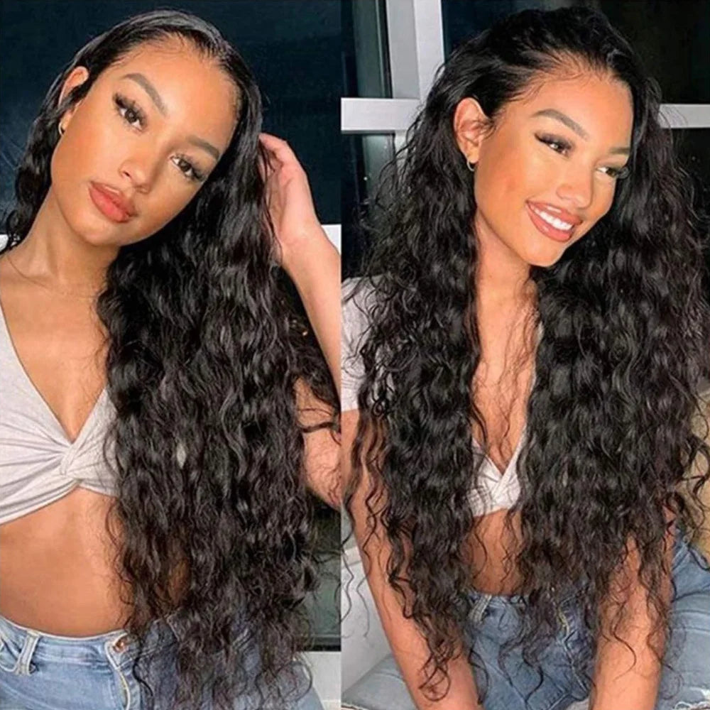 Maxy 13x6 HD Transparent Deep Wave Lace Front Wigs Human Hair Wigs for Women Glueless Brazilian Virgin Lace Frontal Wigs Human Hair