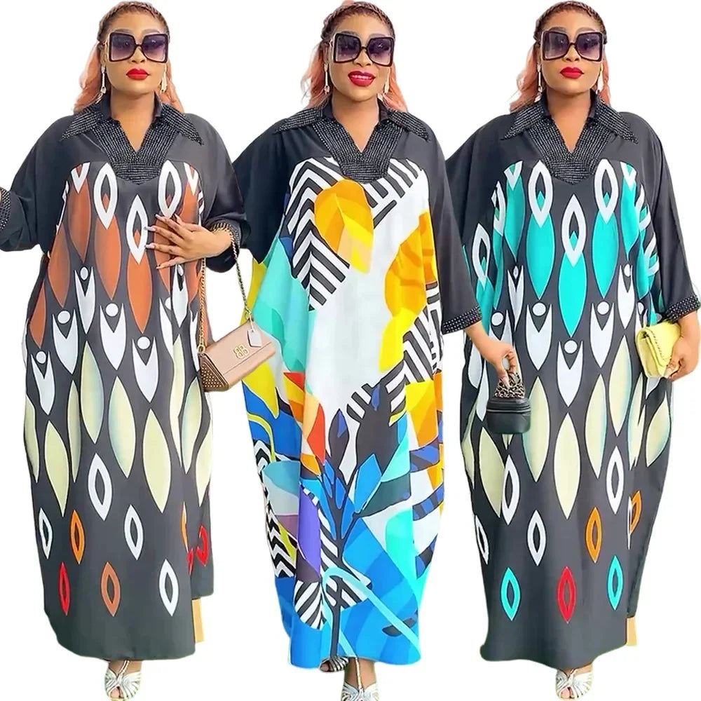 Maxy Dresses for Women Vestment Femme Dashiki Abaya Maxy Dress Africa Clothes Ankara Dresses 2024 Spring Summer New