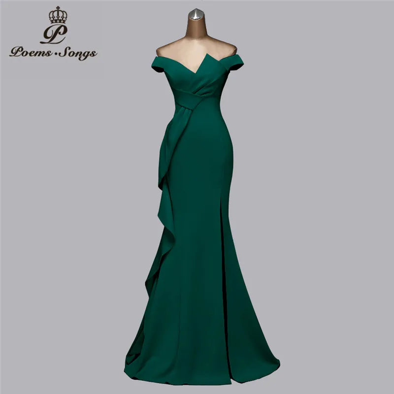 Maxy Beautiful new candy color evening dresses greed dress prom dresses mermaid vestidos de fiesta de noche women dress elegant