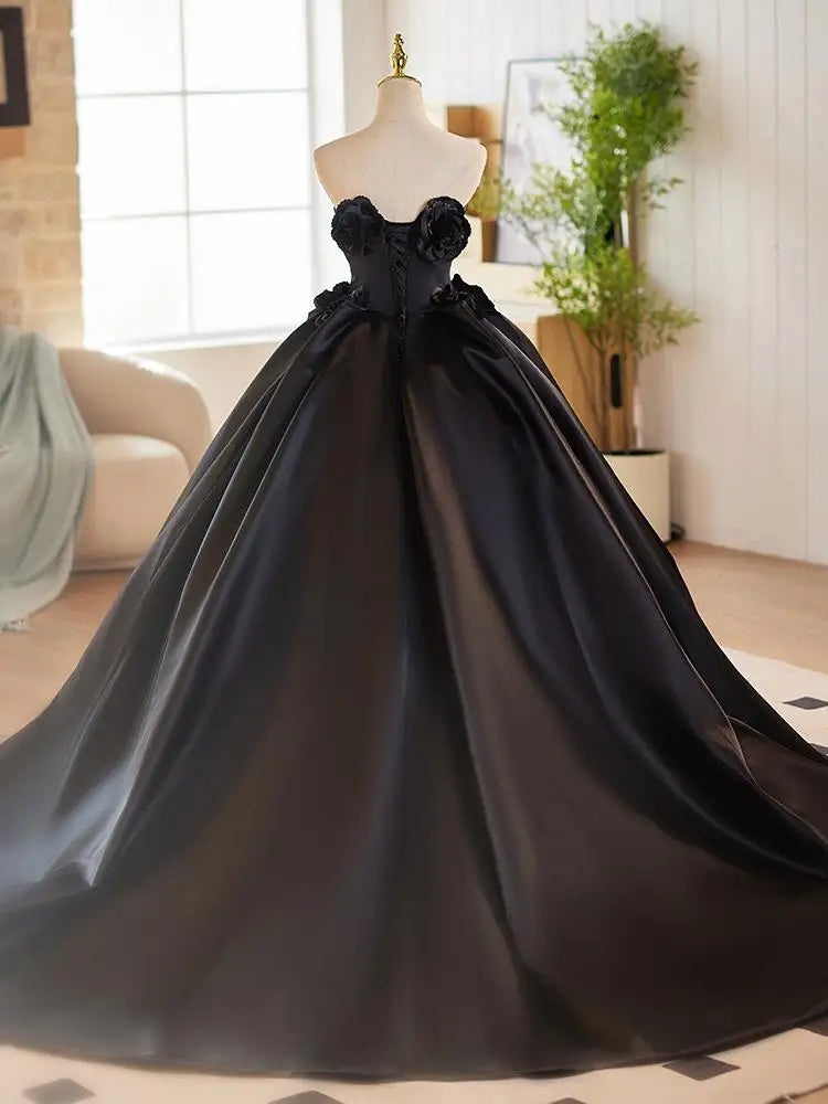 Maxy Strapless Party Dress Black Dress 15 Quinceanera Dresses Ball Gown Sweet Prom Dress Formal Dress Customized