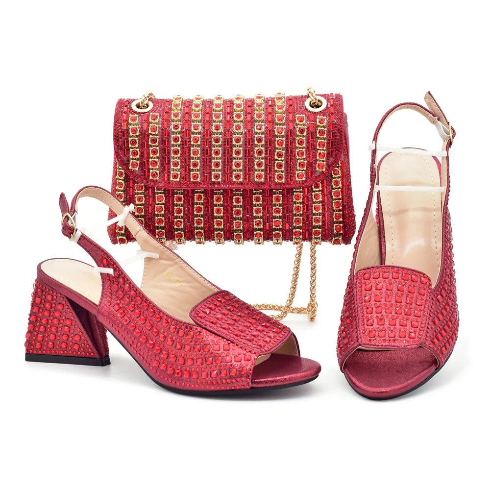 Maxy New Arrival Italian Shoe and Bag Set for Party in Women Bag and Shoes Sets for Women 2024 Luxury Wedding Shoes Woman Bride