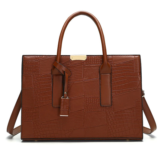 Maxy Large Capacity Shopping Bag for Daily Commuting Handbags Luxury Shoulder Bags Splicing Pu Leather Handbags Caual Tote New Sac