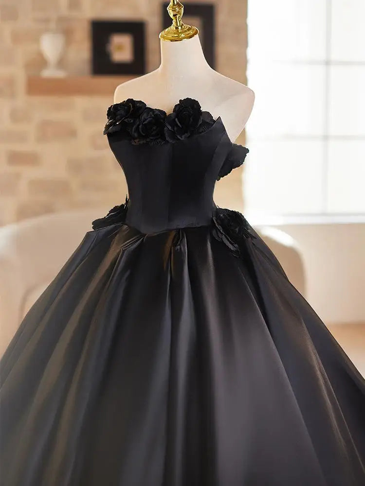 Maxy Strapless Party Dress Black Dress 15 Quinceanera Dresses Ball Gown Sweet Prom Dress Formal Dress Customized