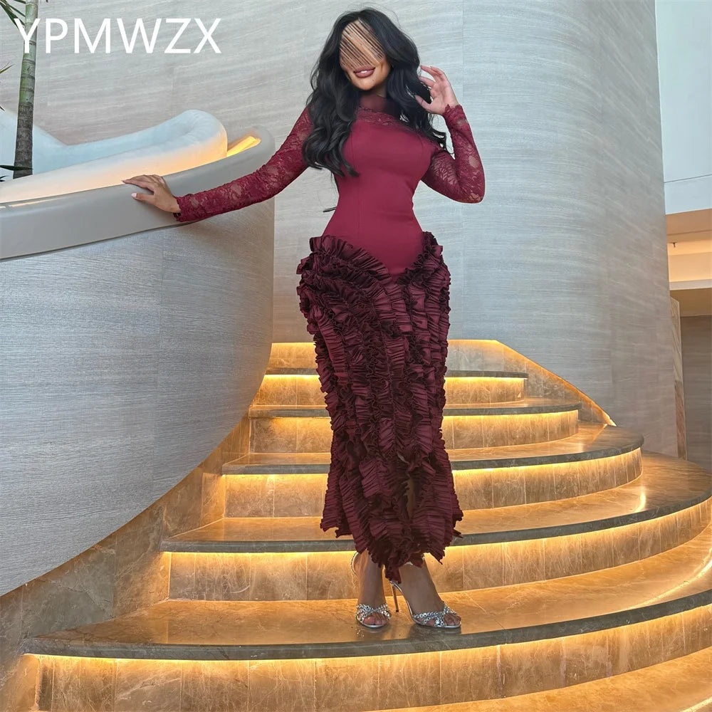 Amay Customized Prom Gown Formal Evening Dress YPMWZX Asymmetrical Column Floor Length Skirts Bespoke Occasion Dresses Women Party Oc