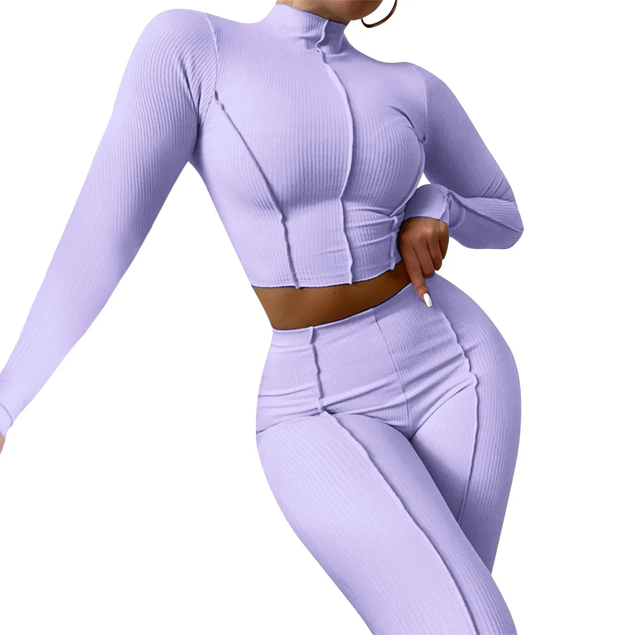 Maxy Fall Matching Set Women Two Piece Tracksuits 2pc Fitness Woman Yoga Tracksuit Set