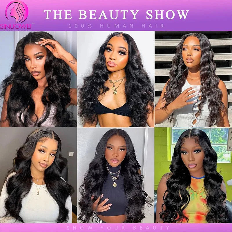 Maxy 5x5 Glueless Wig Human Hair Body Wave PrePlucked Pre Cut 13x4 Transparent Body Wave Lace Frontal Wig Brazilian Wigs For Women