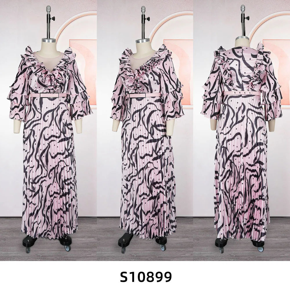 Maxy Party Dresses for Women Plus Size Fashion Dashiki Ankara Wedding Evening Gown Elegant Turkey Muslim Maxy Dress