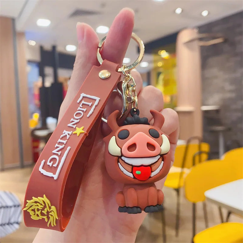 Maxy Anime Disney Figure Villain Maleficent The Evil Queen Cruella Silicone Keychain Bag Key Ring Pendant Children Toy Birthday Gifts
