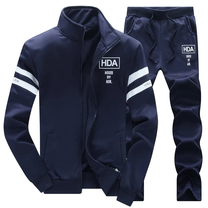 Visco Men Spring Sets Sportswear Tracksuit Hoodies Casual Hooded Sweat shirts+Pants Jacket+Pants 2 Pieces Men Moleton Masculino 9XL