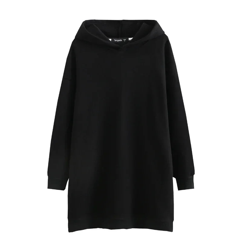 Maxy Tangara Winter Family Set Kids Costume Oversized Top Pocekt Women 100% Cotton Fleece Hoodies Sweatshirt Dress 6L50