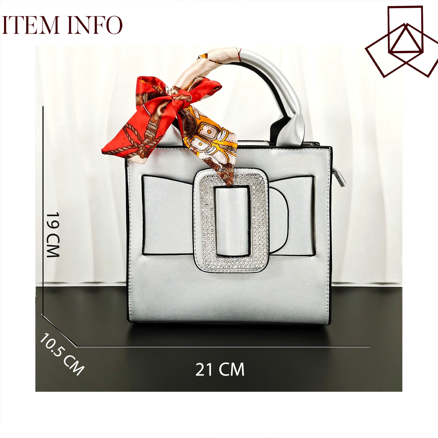 Maxy Fashion Mature Style Platform Peep Toe Women Shoes and Square Fine Clutch Bag Set in Silver Color