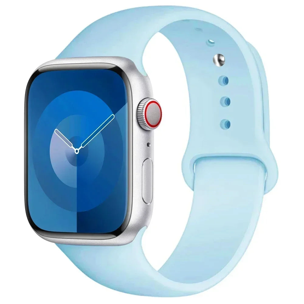 Maxy Silicone Band For Apple Watch strap 44mm 45mm 40mm 41mm 42-46mm sport bracelet iwatch series 8 7 6 5 4 9 10 11 SE-Ultra 2/3 49mm