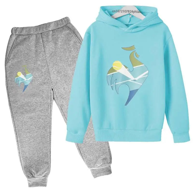 Maxy Kids Hoodie Rooster Sweatshirt Top + Pants 2p Coat Boys Girls Preschool 3-12y Beautiful Girls Sunshine Sports Casual Suit