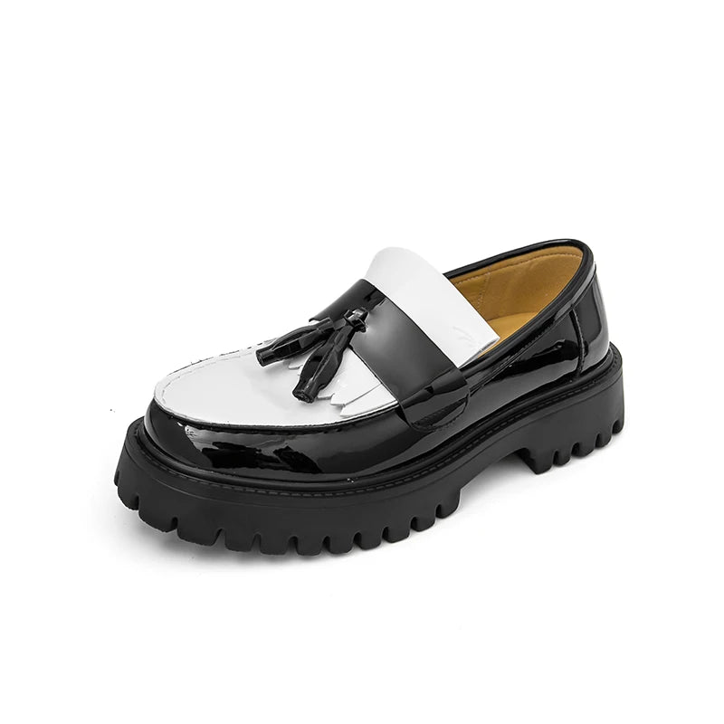 Vissco New Casual Business Shoe for Men Outdoor Wear-Resistant Trendy All-match Thick Bottom Fashion Dress Men's Shoes Four Seasons