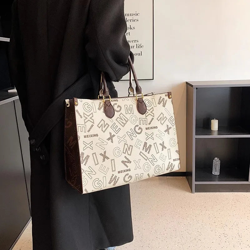 Maxy Big Size handbags For Women Large Tote High-Capacity Leather Purses And Handbag Designer 2023 Monogram Lady Office Work Handbag