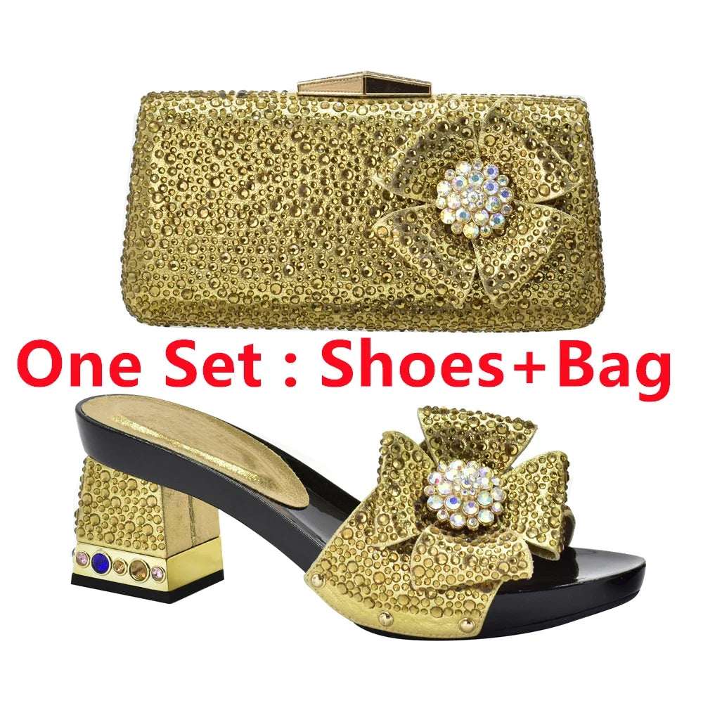 Maxy New Arrival Max Shoes and Bags Set African Matching Shoes and Bags for Women Wedding Shoe